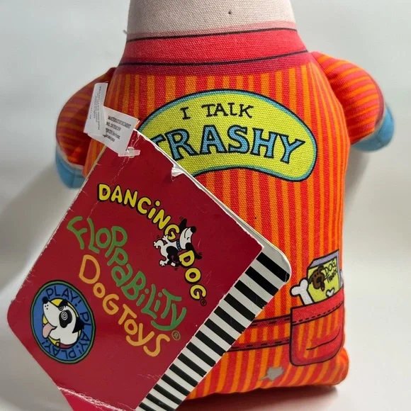 Colorful Sanitation Worker Plush Toy For Dogs - Picture 2 of 5